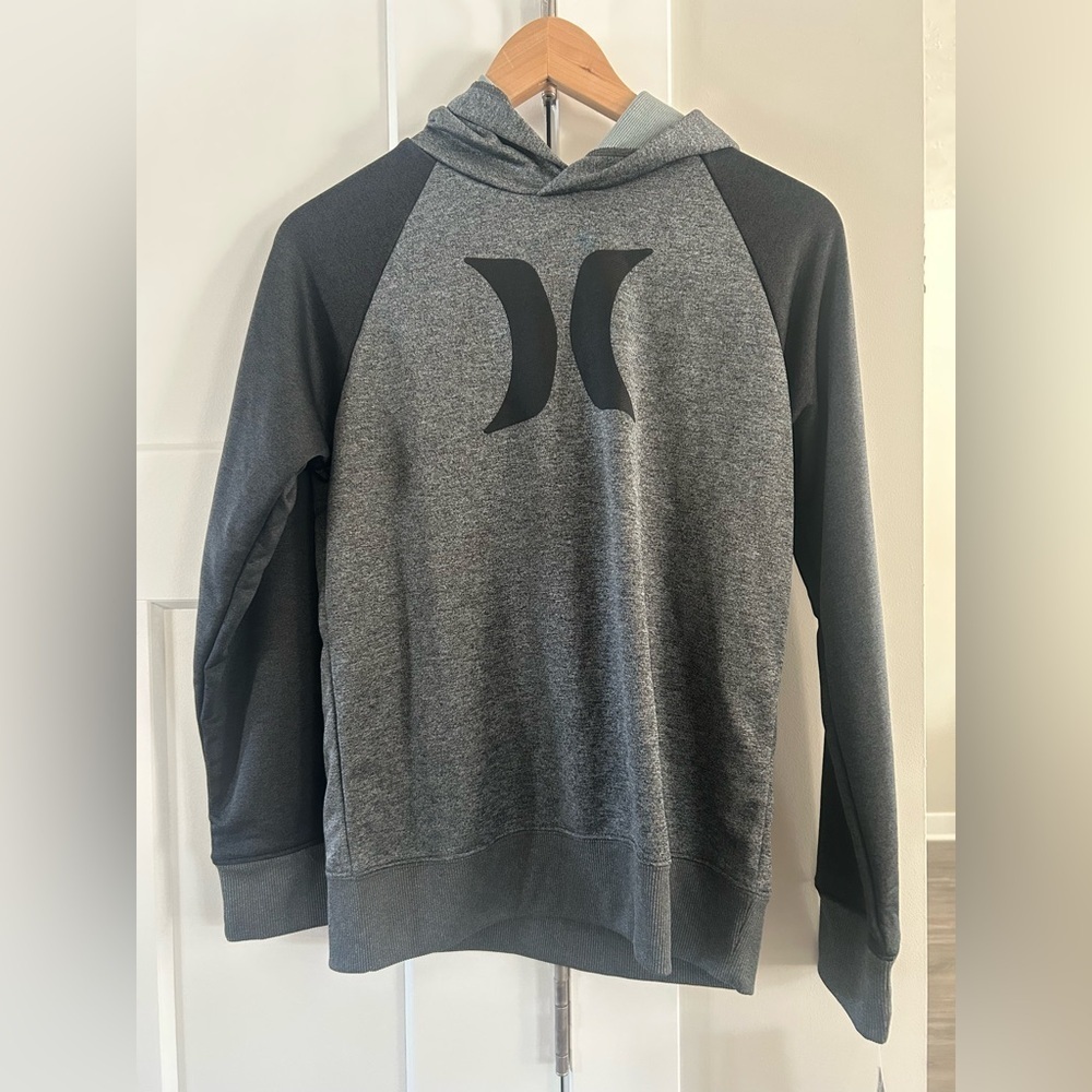 Hurley boys Two-Tone Gray and Black Hoodie NWT